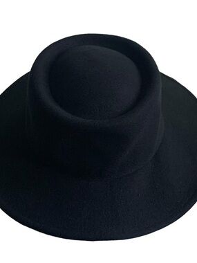 BDG Black Wool Wide-Brim hat